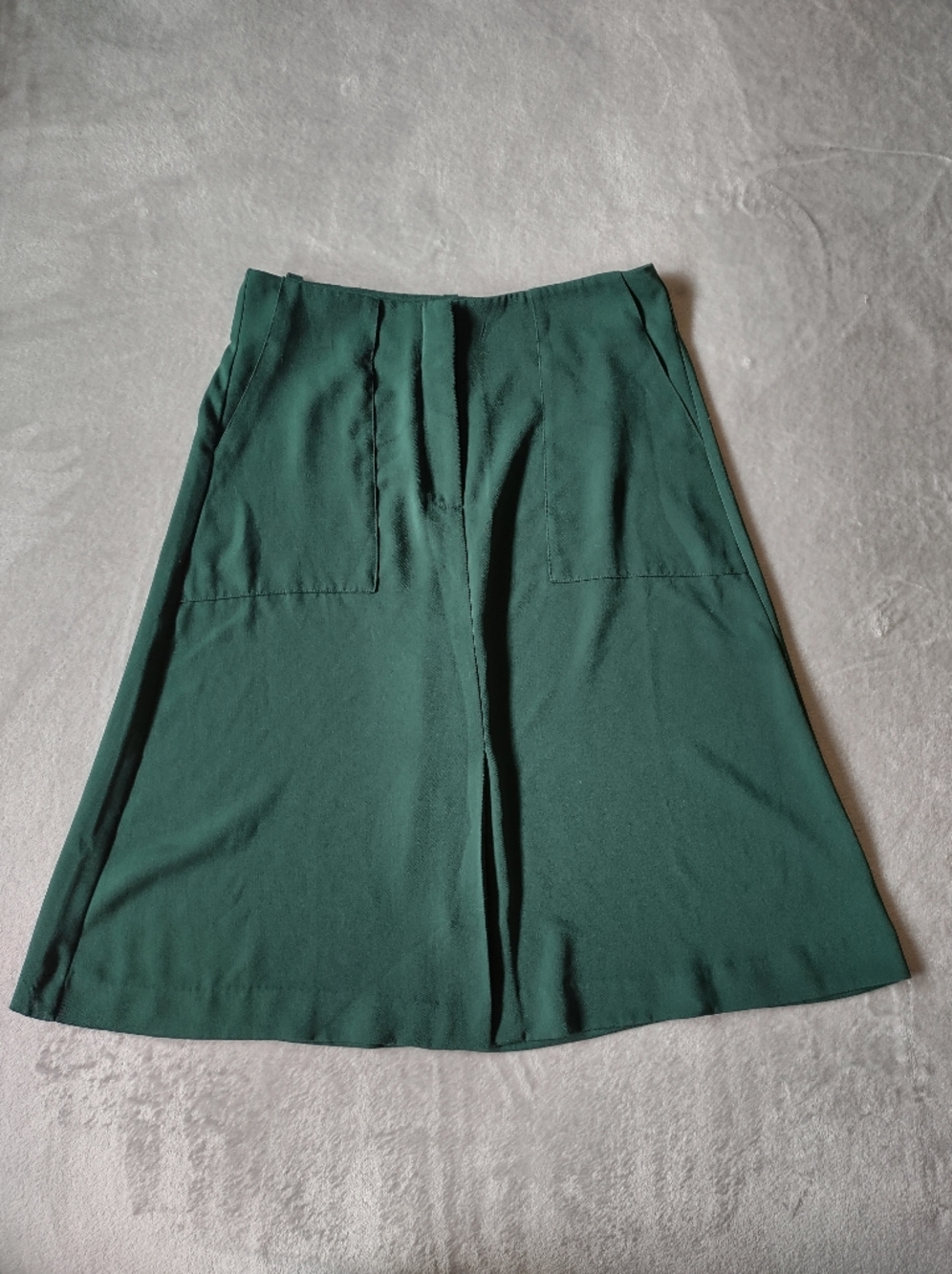 Ann Taylor Factory Green A-Line Midi Skirt Women Size 4 Emerald